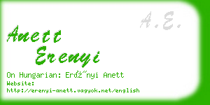 anett erenyi business card